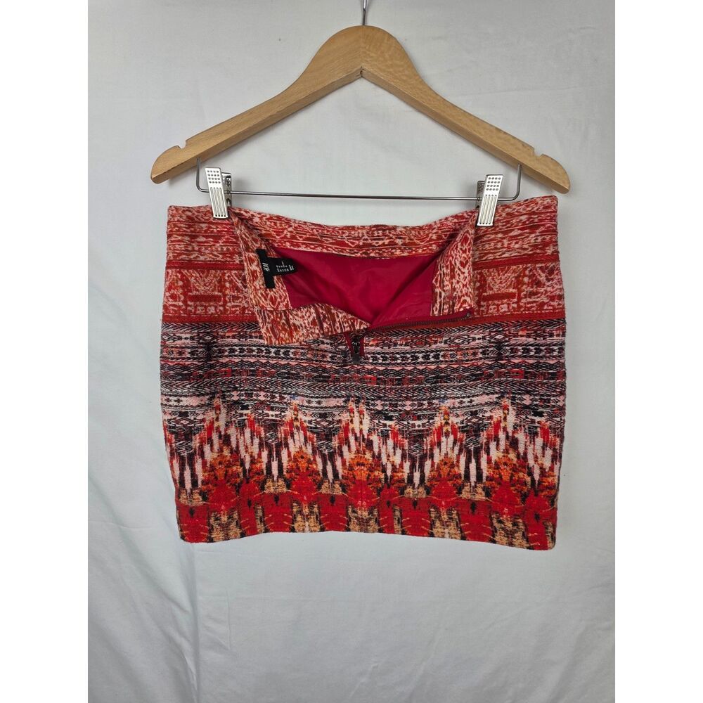 H&M Aztec Print Mini Skirt 10 Y2K Southwestern Hippie Boho Bohemian Maximalist